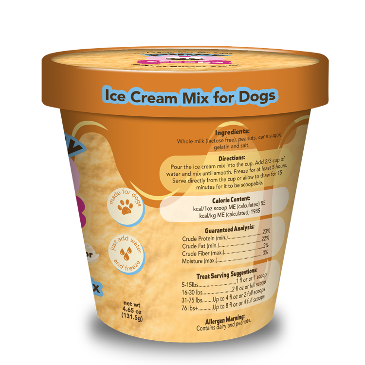 Puppy Scoops Ice Cream Mix - Peanut Butter, Pint Size, 4.65 oz