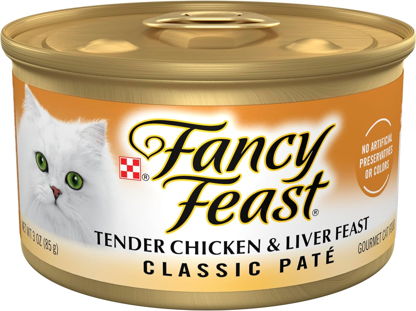 Fancy Feast Chicken & Liver Pate Wet Cat Food (3oz)