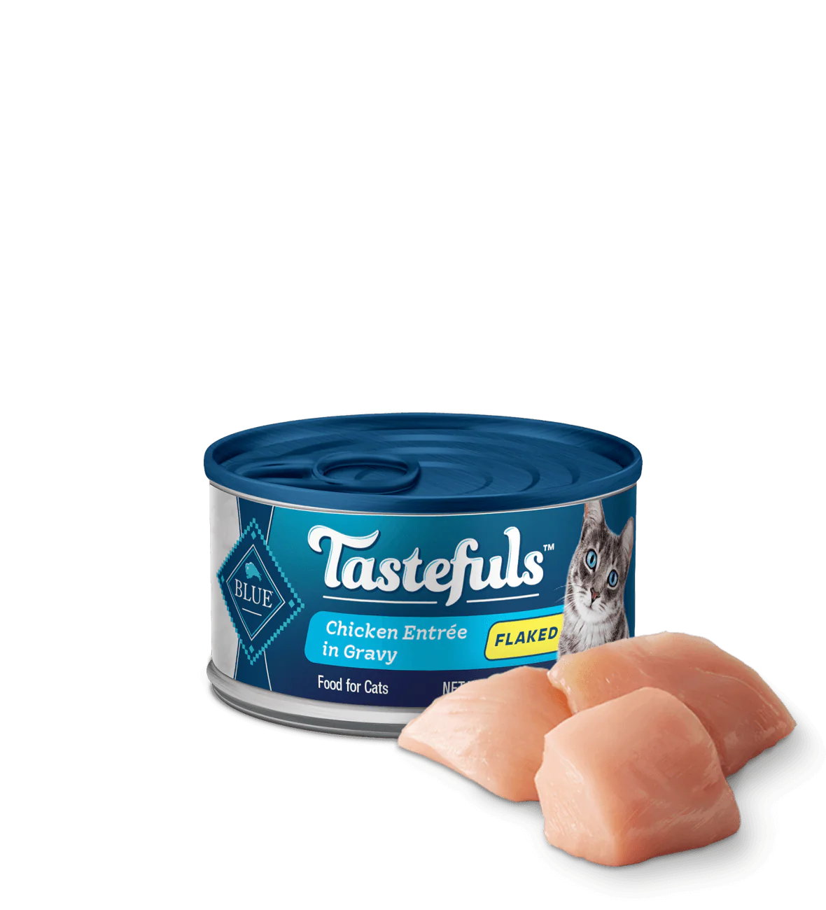 Blue Buffalo Tastefuls Adult Flaked Chicken in Gravy Entree Wet Cat Cans