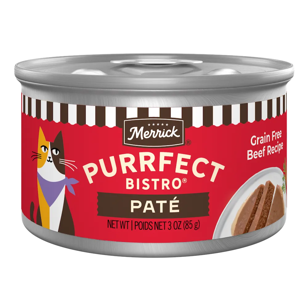 Merrick Purrfect Bistro Grain Free Adult Beef Pate Cat Food