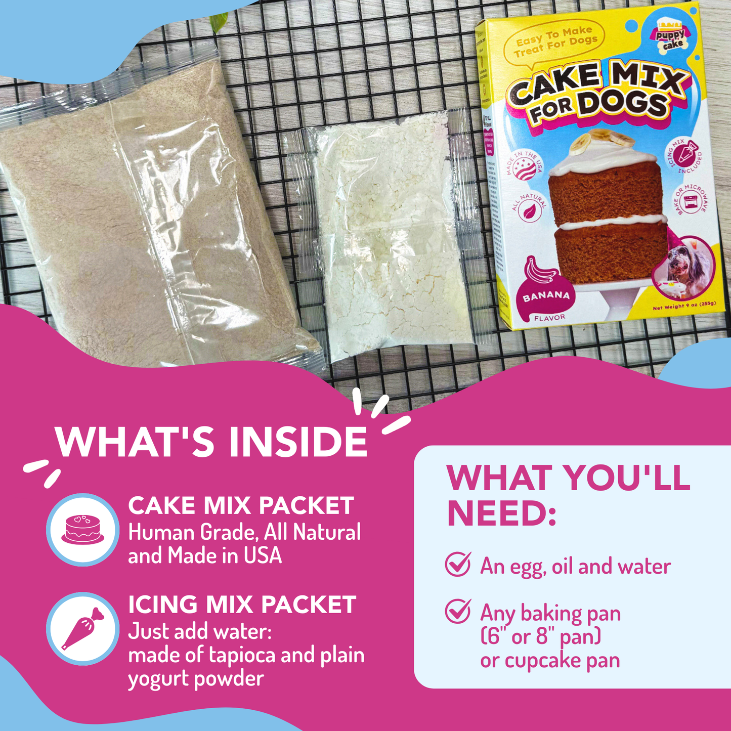 🎂🐾 Dog Birthday Cake Mix with Icing