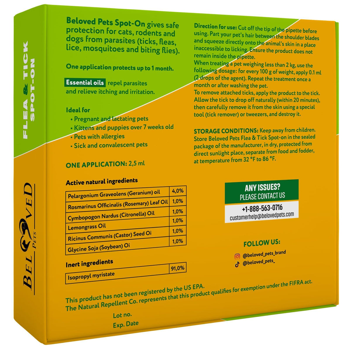 Topical Flea & Tick Drops for Dogs Cats & Rabbits Mosquito Repellent