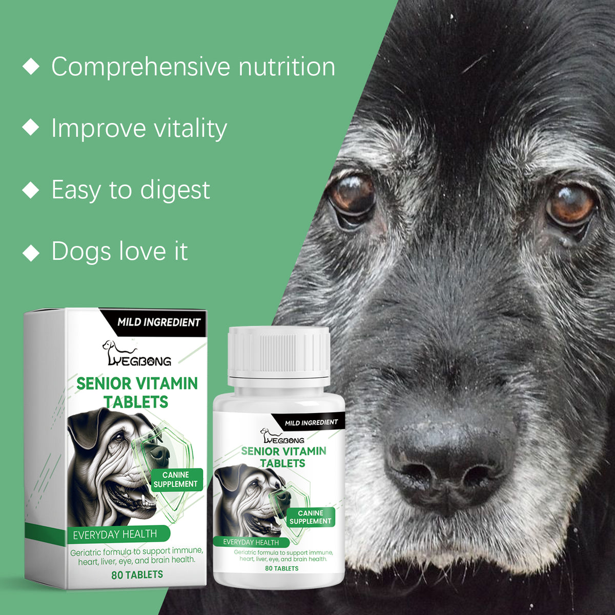 Yegbong Senior Vitamin Tablets, Provide Comprehensive Nutrition Support To Promote Healthy Food