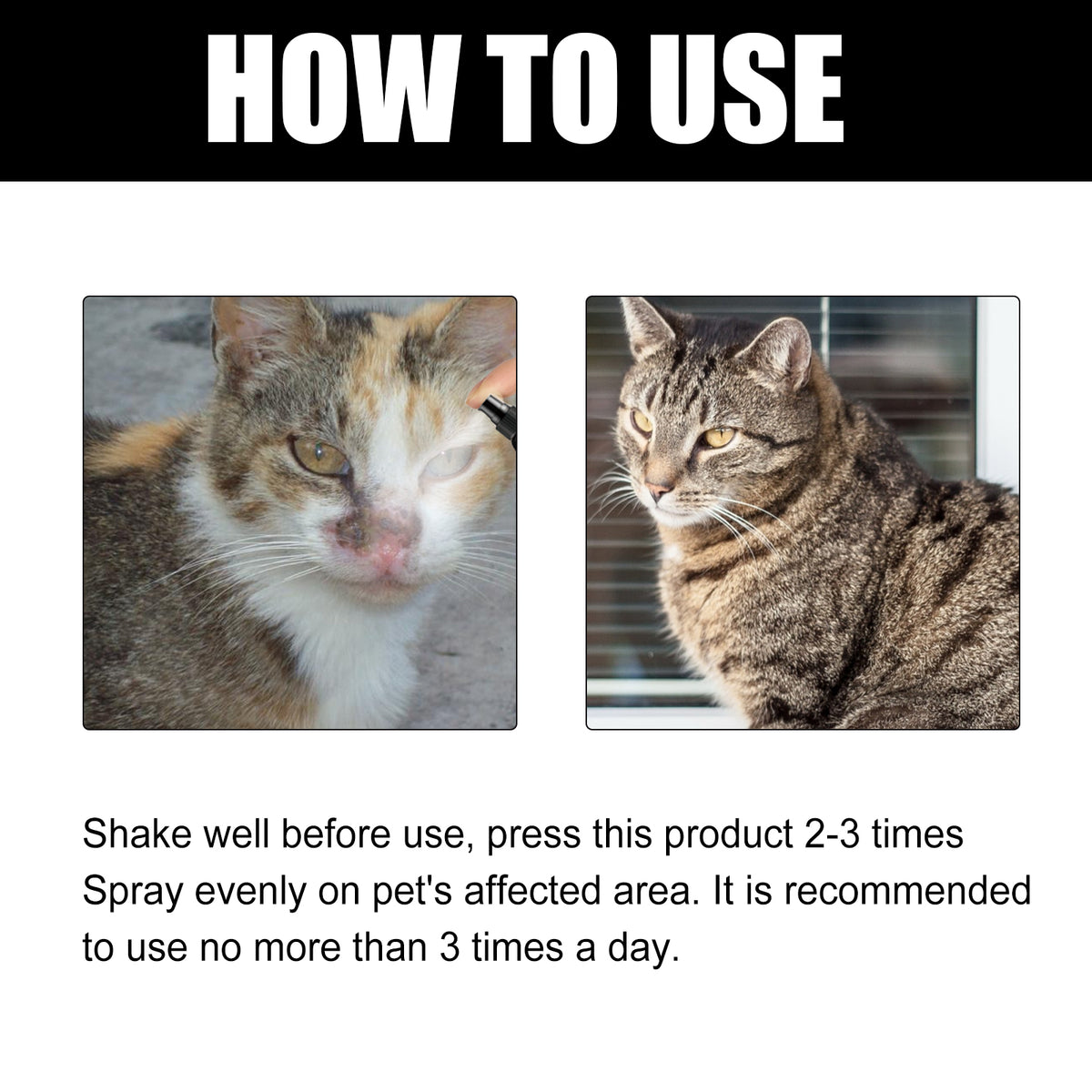 Yegbong Cat Ringworm Spray, Pet Cats Anti-Mite Cat Moss Care Skin External Use Anti-Itch Spray