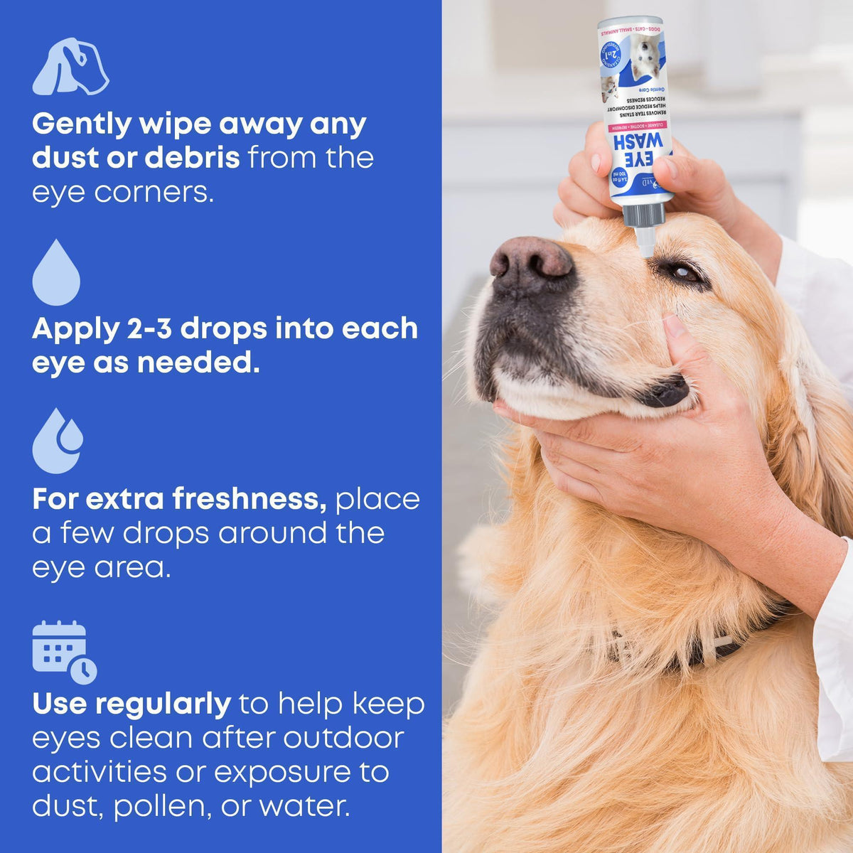 Cat & Dog Eye Wash Drops Tear Stain Remover & Cleaner