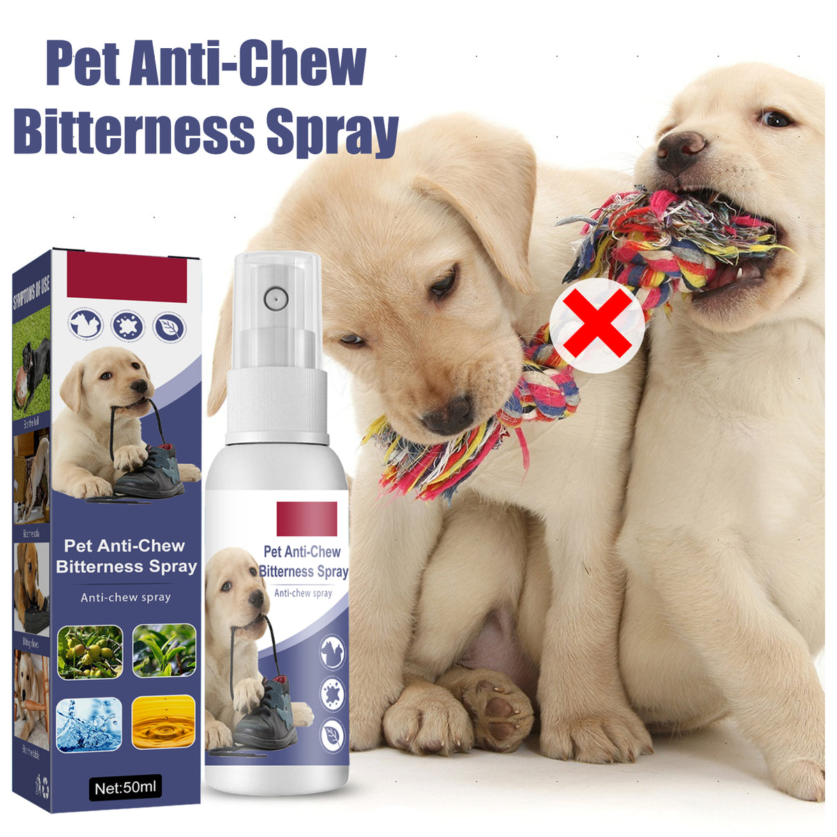 Yegbong Pet Bitter Anti-Biting Spray, Prevent Dogs Chewing Table And Chair Legs, Scratching Sofa Spray