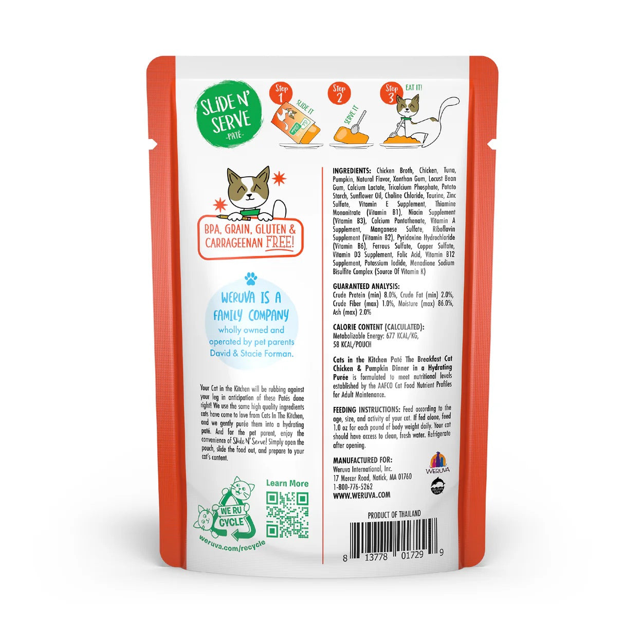 Cats in the Kitchen Paté Slide N' Serve The Breakfast Cat (3oz)