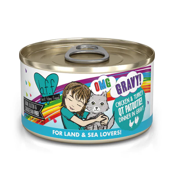 BFF OMG Adult QT Patootie Chicken and Turkey Wet Cat Food (5.5oz)