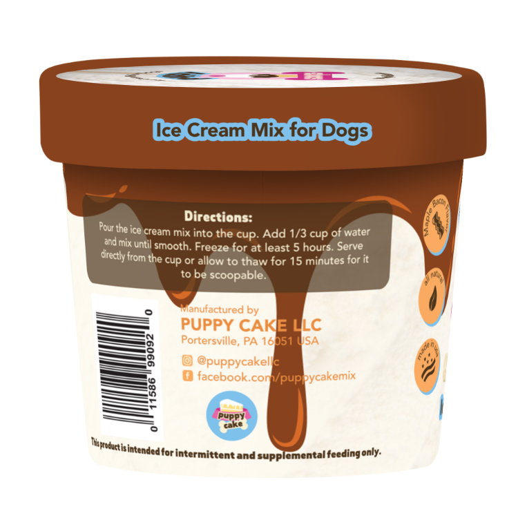 Puppy Scoops Ice Cream Mix - Maple Bacon, Cup Size, 2.32 oz