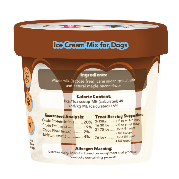 Puppy Scoops Ice Cream Mix - Maple Bacon, Cup Size, 2.32 oz
