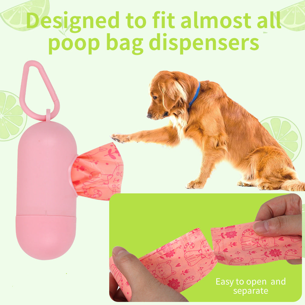 Biodegradable pet garbage bag dog fecal collection bag lemon fragrance fecal collection bag