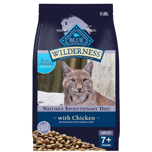 Blue Buffalo Wilderness Adult Cat 7+ Chicken Grain Free (5lb)