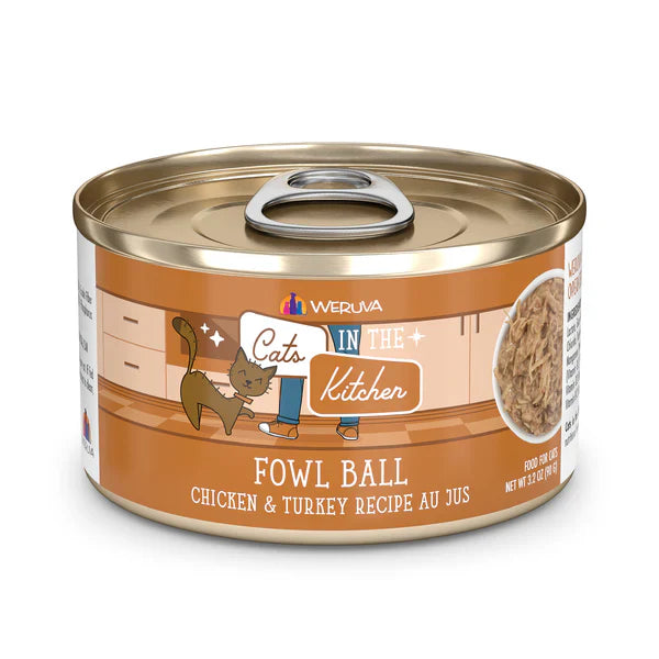 Cats in the Kitchen Fowl Ball Chicken and Turkey Recipe Au Jus
