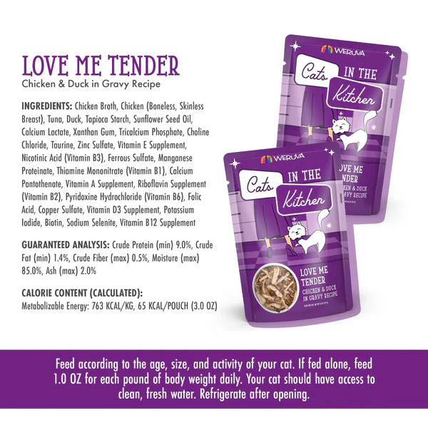 Cats in the Kitchen Love Me Tender Chicken & Duck in Gravy (3oz)