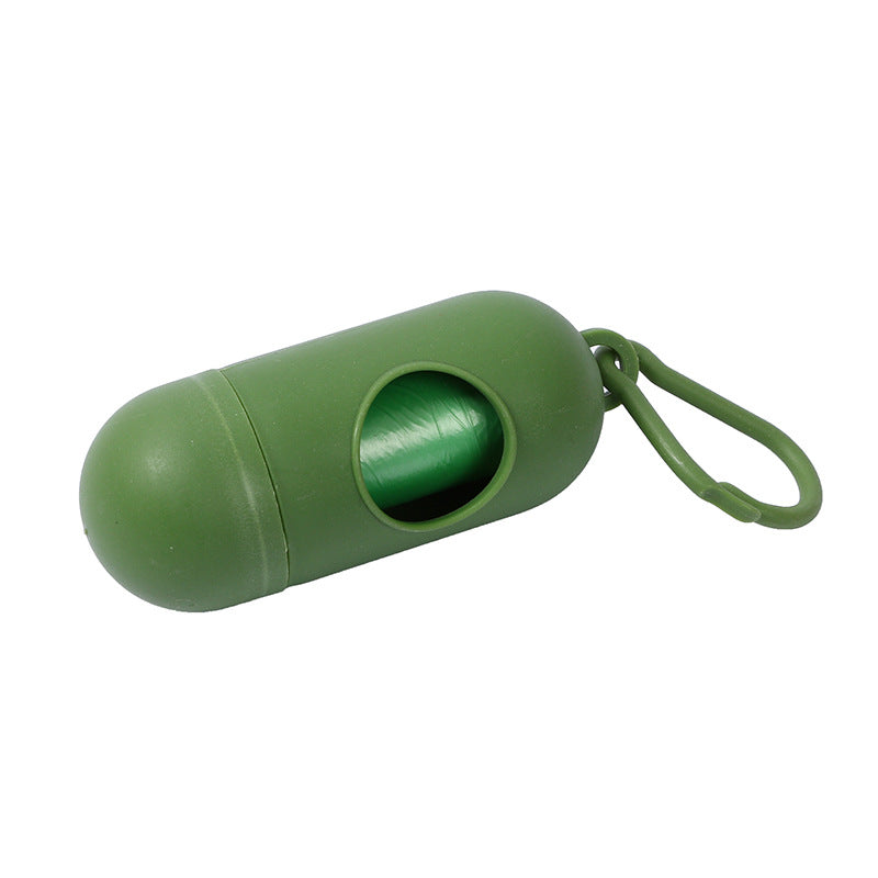 Pet Waste Bag Capsule Dog Waste Box Pill Portable Thickened Poop Bag