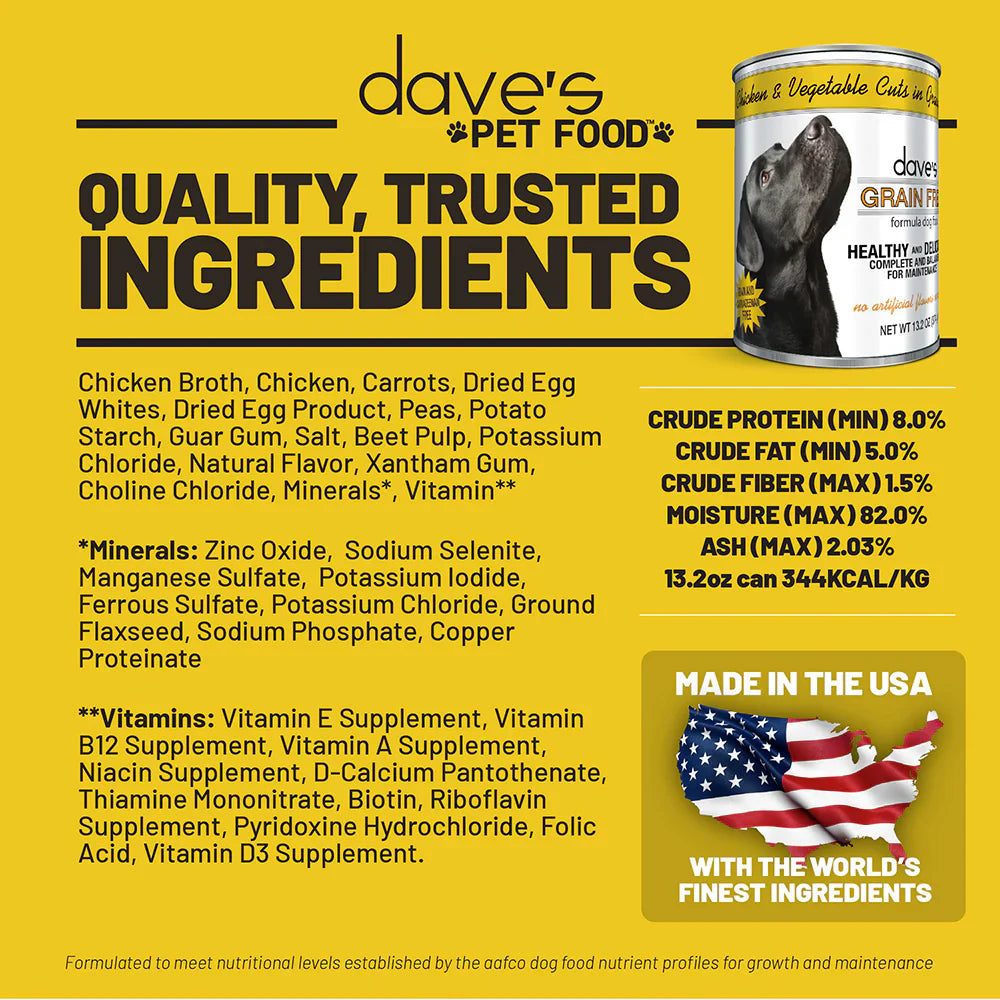 Dave's Stewlicious Chicken & Vegetable Stew For Dogs (13.2oz)