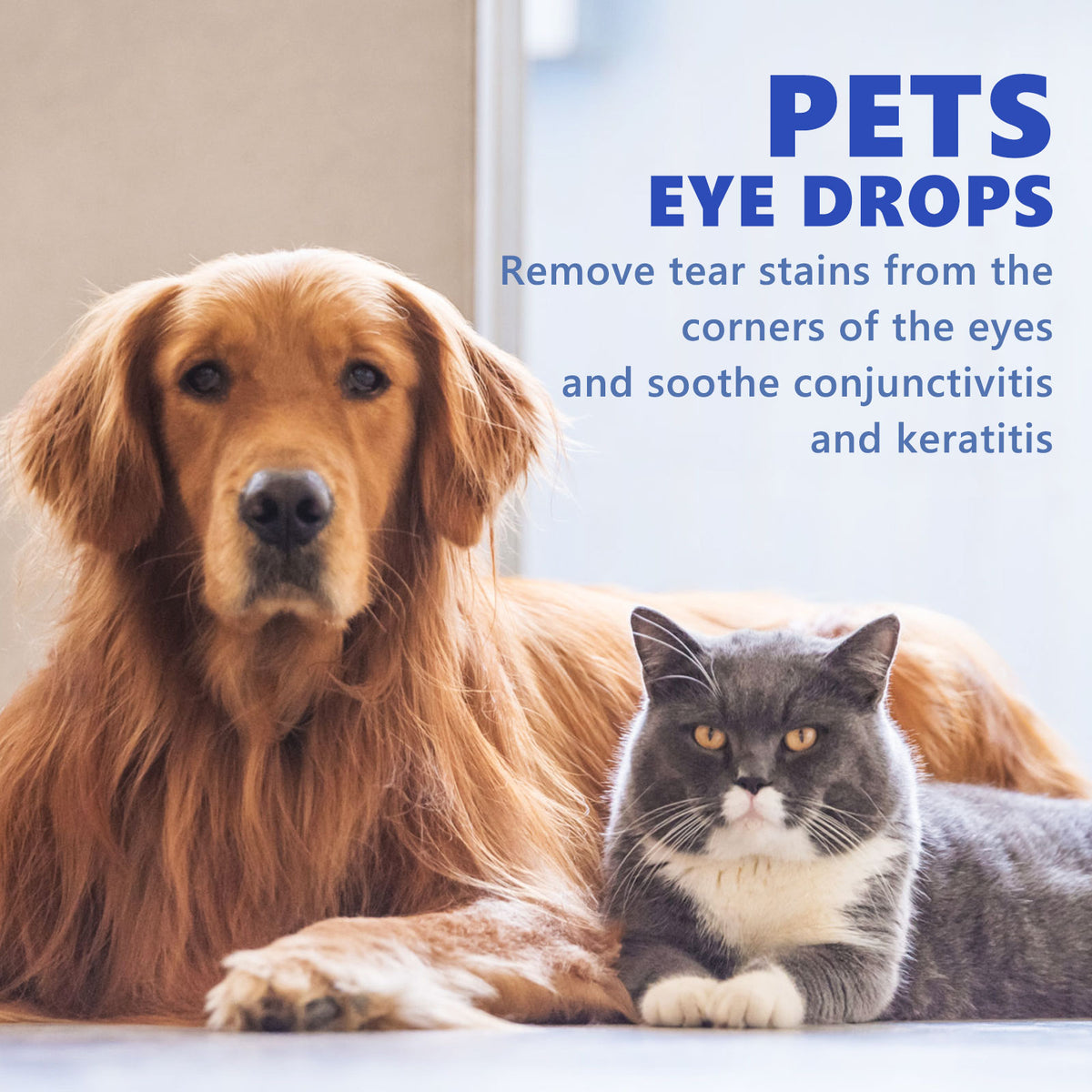 Yegbong Pet Eye Drops, Cats And Dogs Eye Cleaning Care Pet Eye Wash Tear Stain Remover