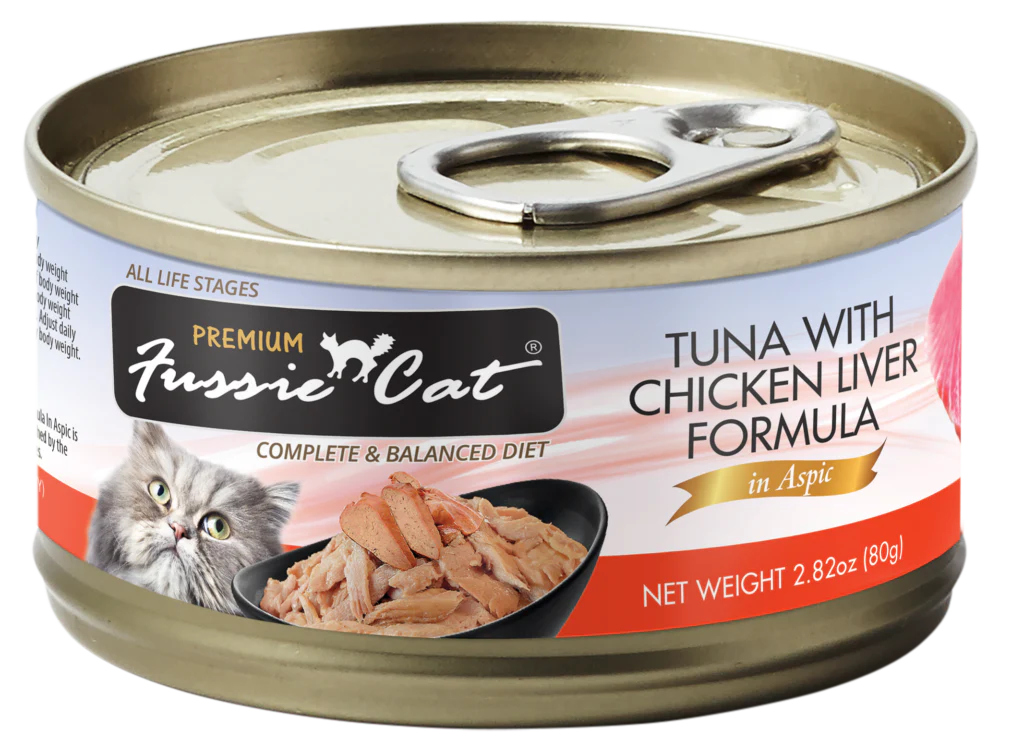 Fussie Cat Premium Tuna With Chicken Liver Formula In Aspic (2.82oz)
