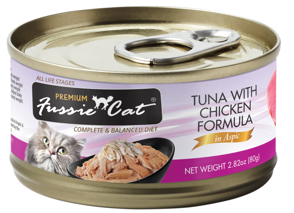 Fussie Cat Premium- Tuna With Chicken Formula In Aspic (2.82oz)