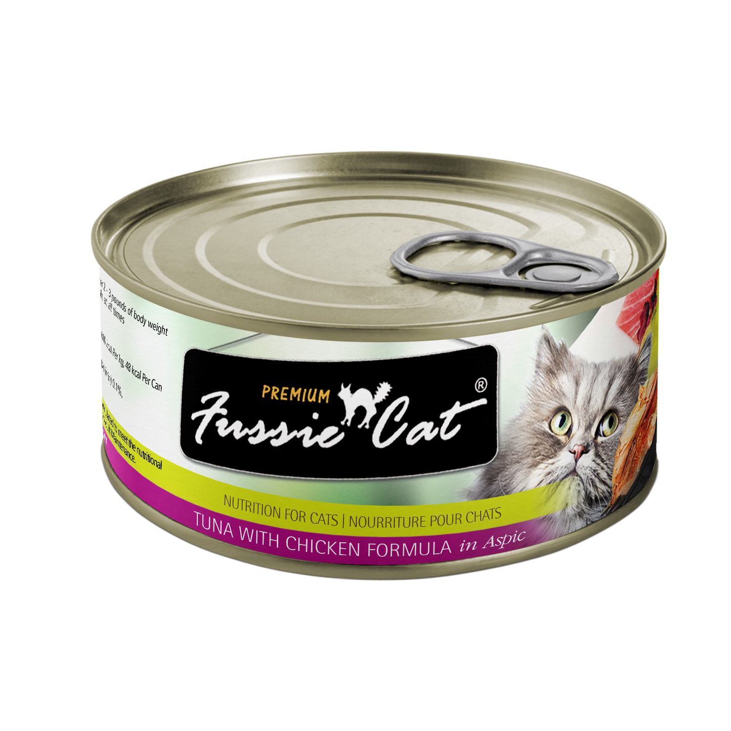 Fussie Cat Premium- Tuna With Chicken Formula In Aspic (2.82oz)