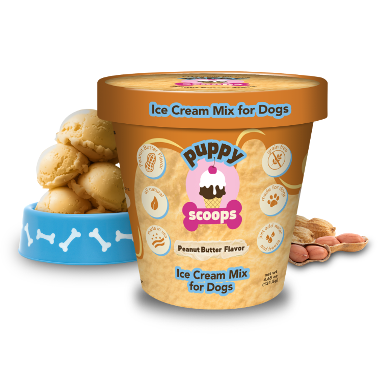 Puppy Scoops Ice Cream Mix - Peanut Butter, Pint Size, 4.65 oz