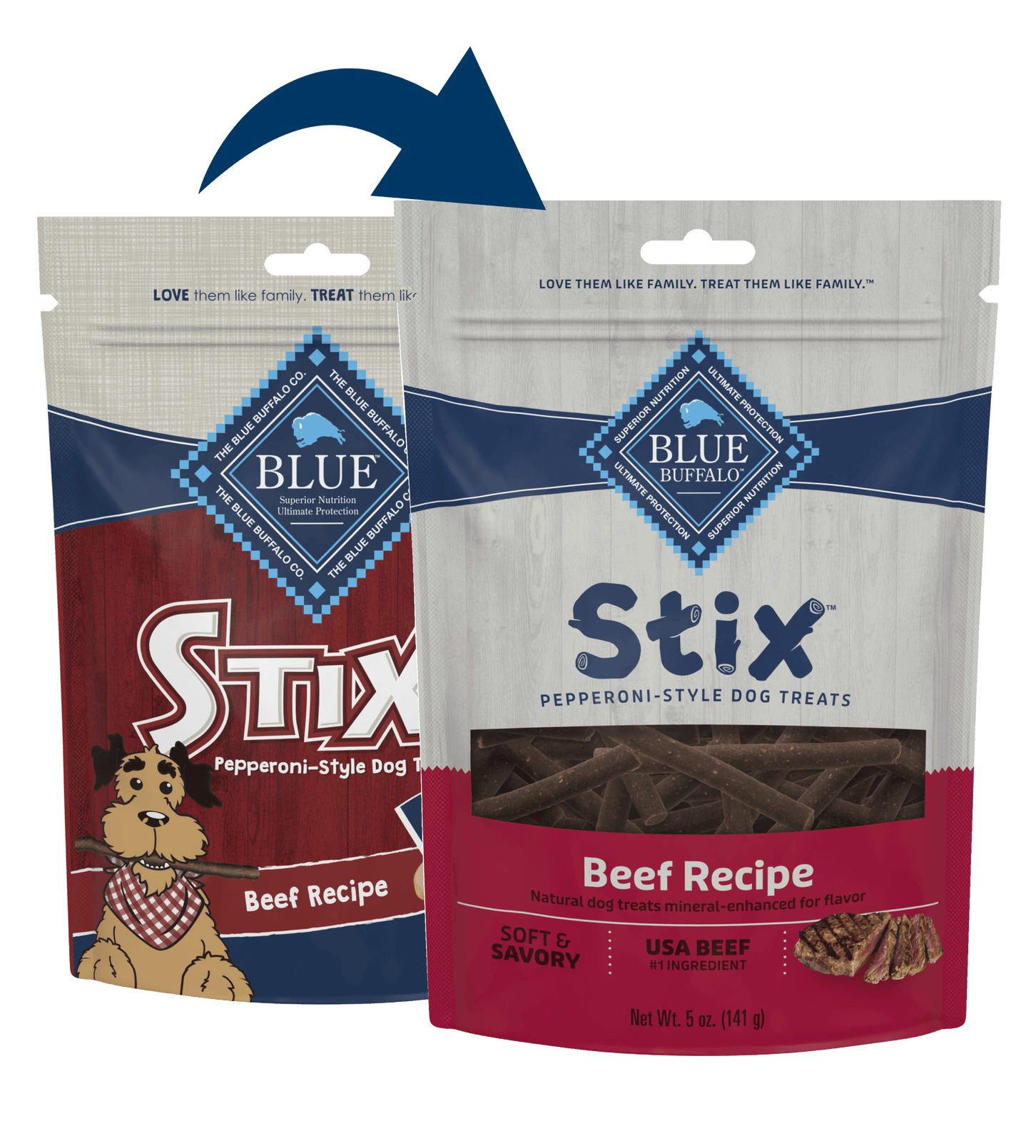 Blue Buffalo Blue Stix Soft-Moist Treats Beef Recipe (5oz)