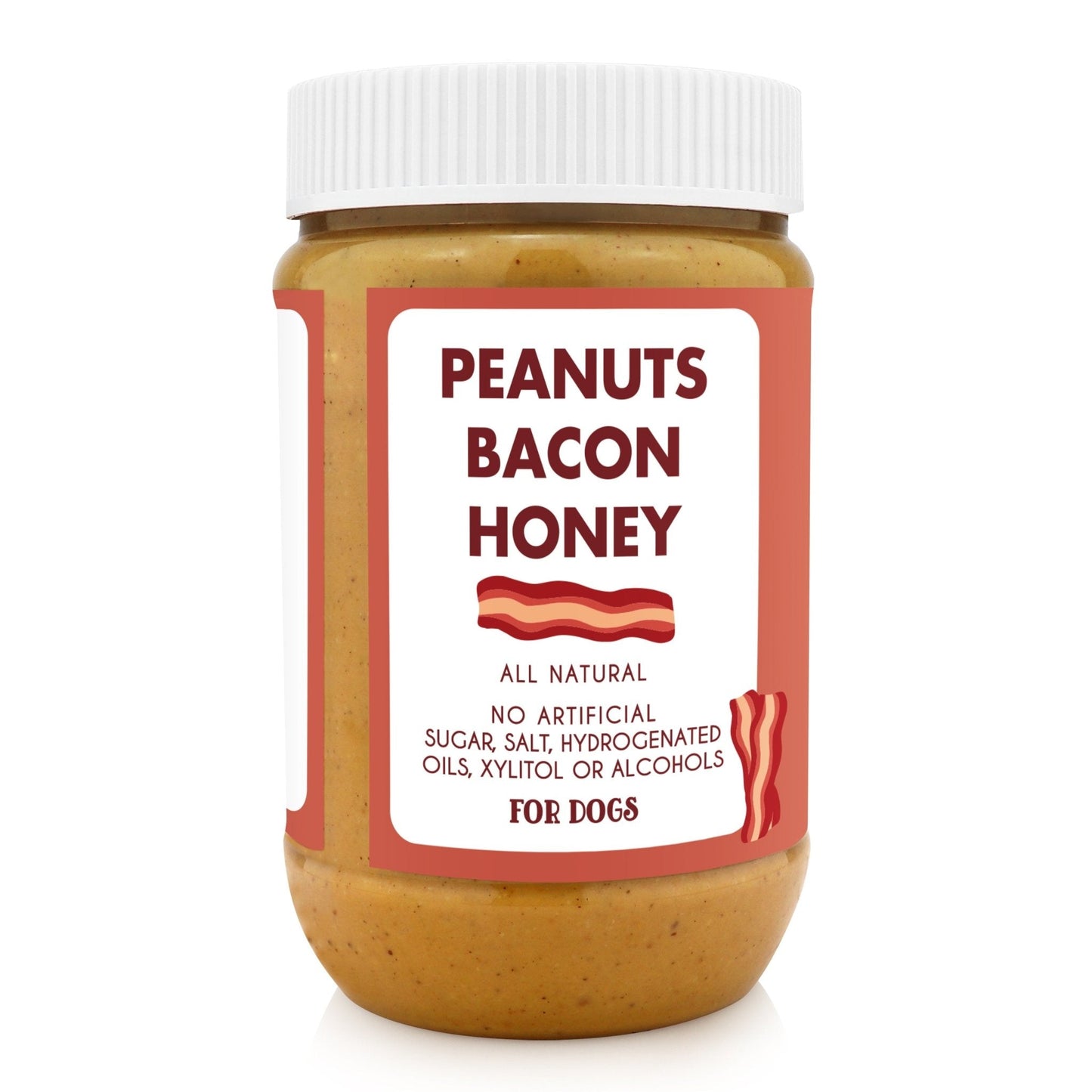 Bangin Bacon BUDDY BUDDER- 100% natural Dog Peanut Butter, Made in USA 17oz jar