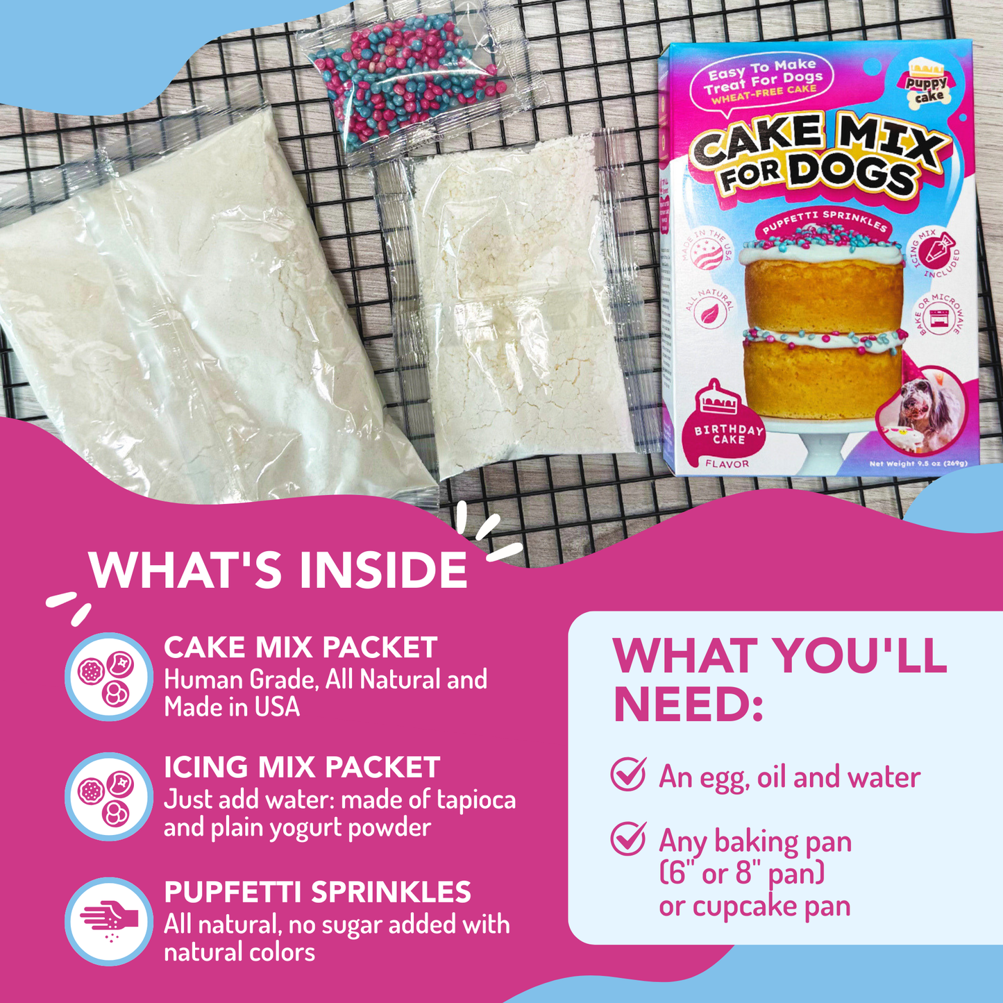 🎂🐾 Dog Birthday Cake Mix with Icing