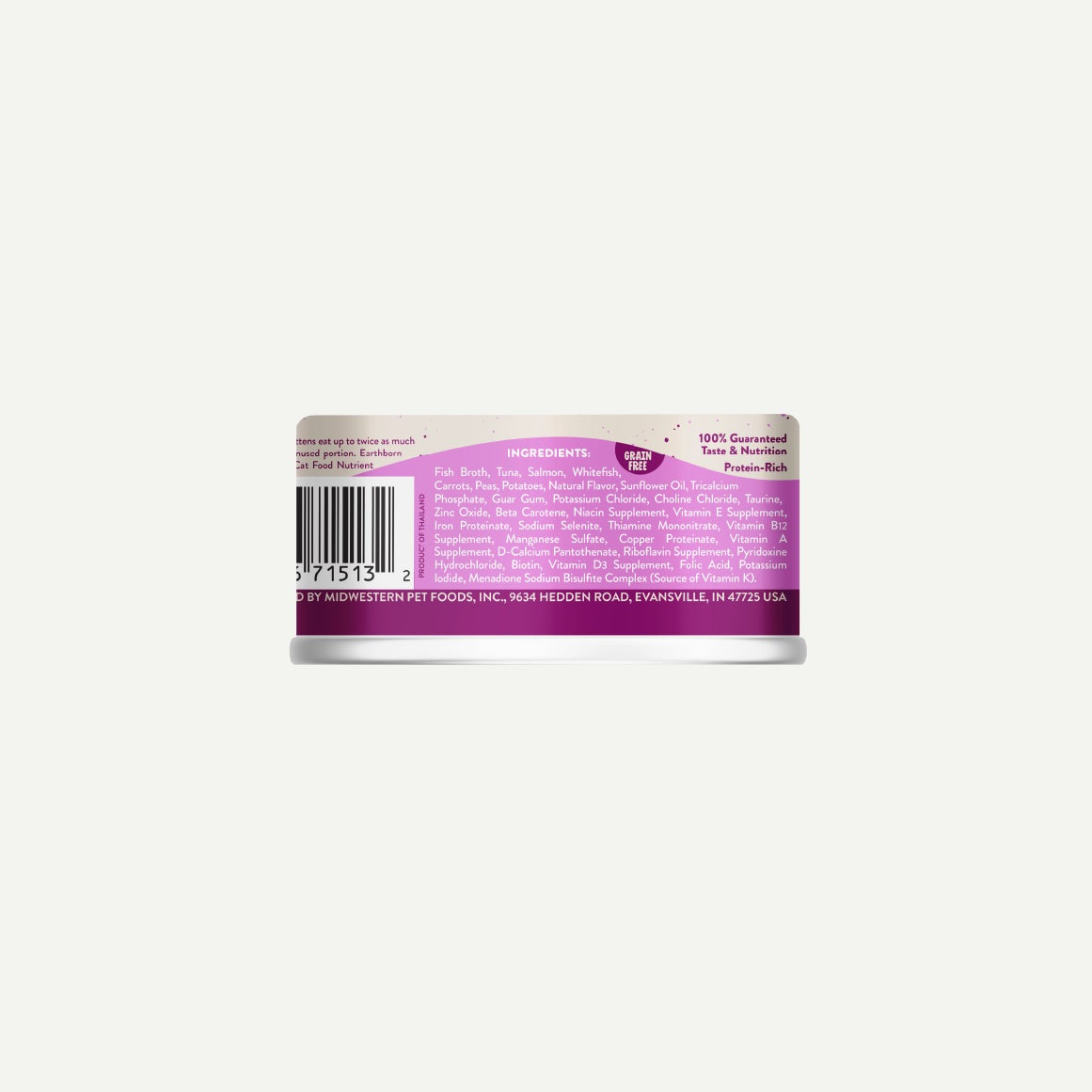 Earthborn Grain Free All Life Stages Harbor Harvest Wet Cat Can