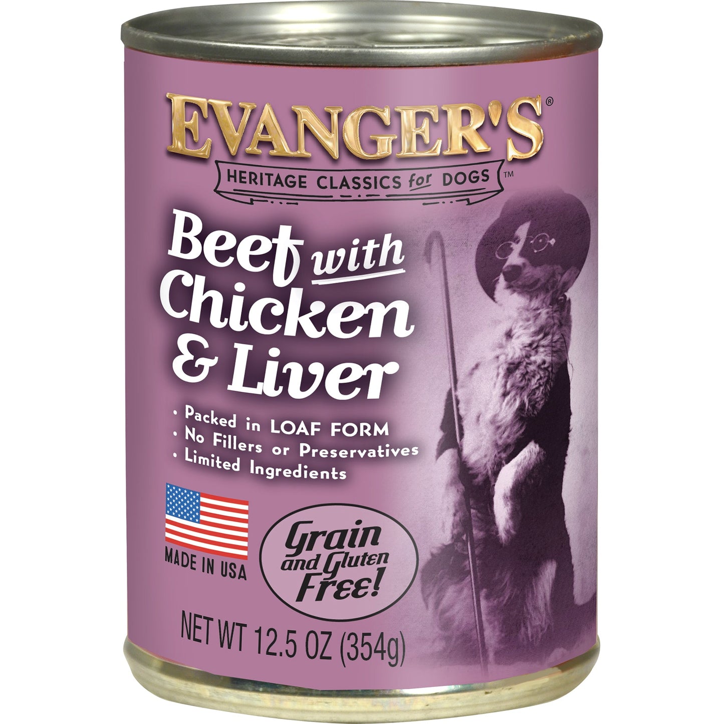 Evanger's Classic All Life Stages Beef, Chicken, & Liver Wet Dog Food (12.5oz)