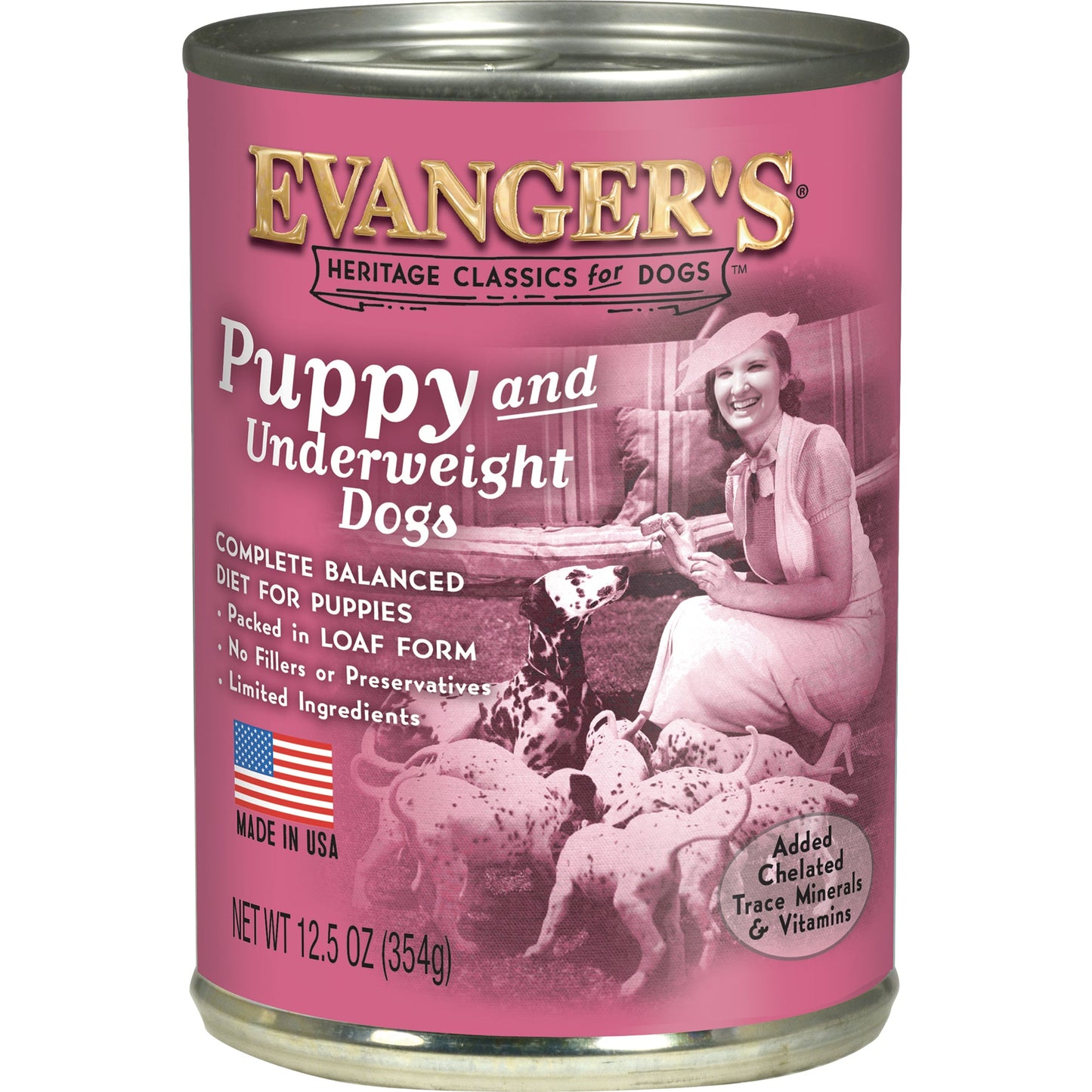 Evanger's Classic Puppy & Underweight Dogs Chicken & Beef Wet Dog Can (12.5oz)