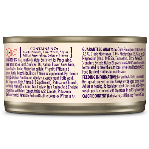 Wellness Core Adult Signature Select Flaked Skipjack Tuna and Salmon Entree Wet Cat Food