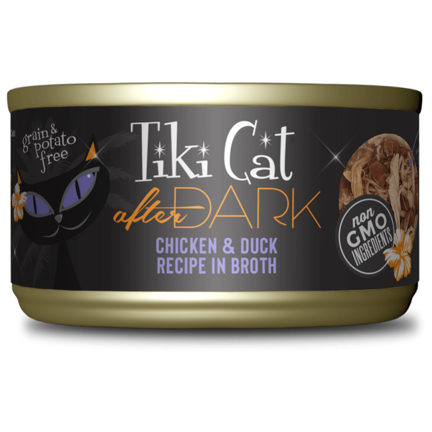 Tikicat Adult After Dark Chicken and Duck in Broth (2.8oz)