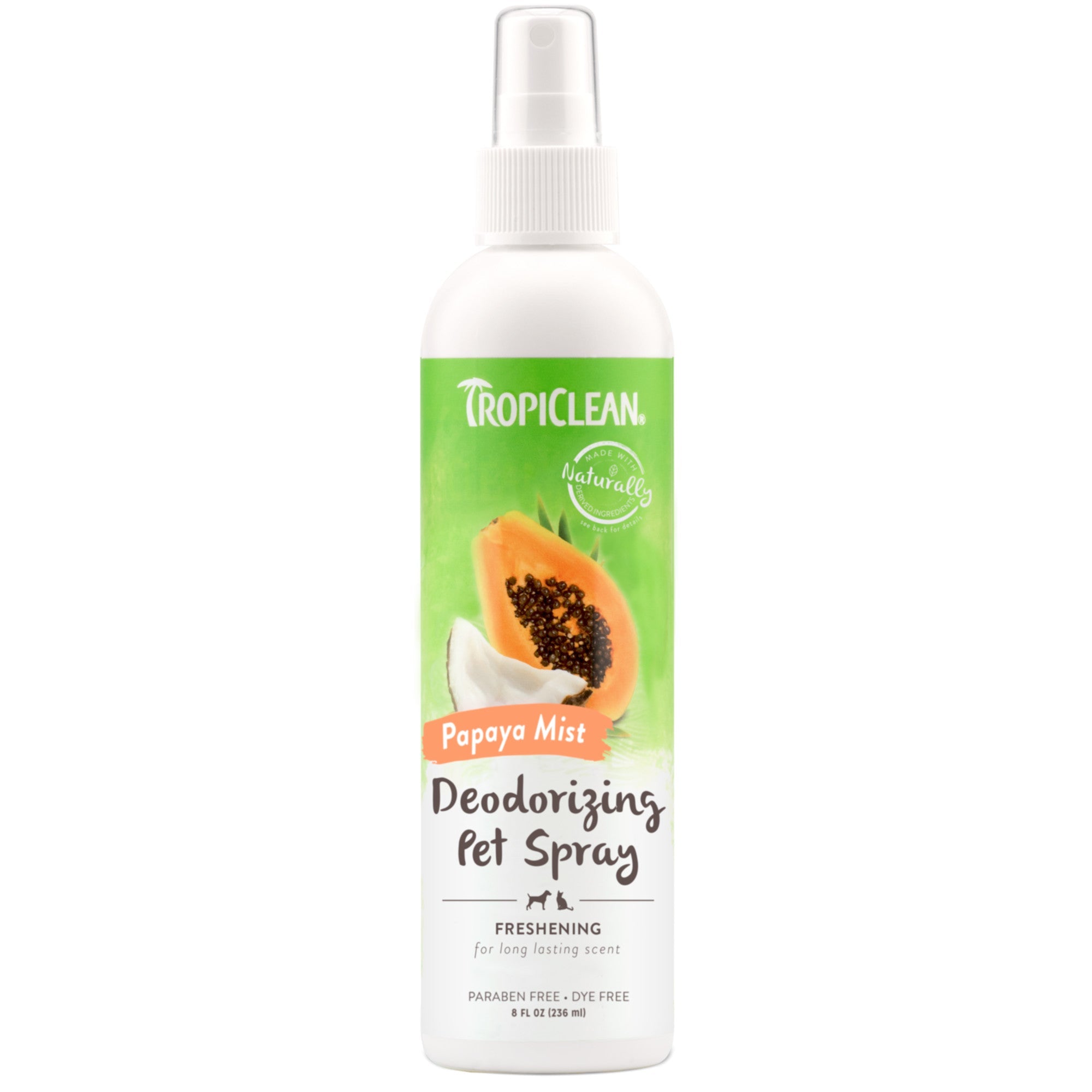 8oz Tropiclean Pet Deodorizer Spray Papaya Mist