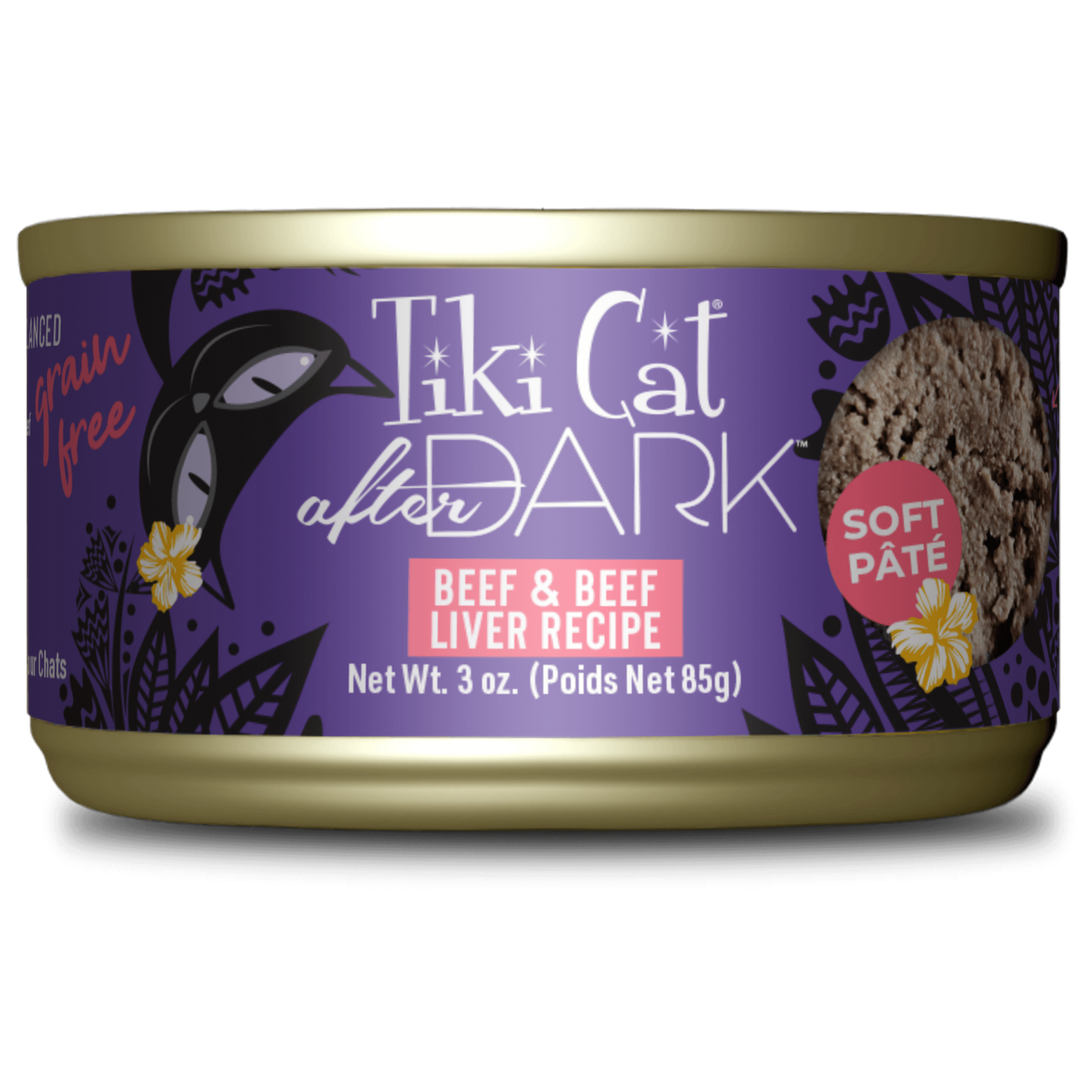 Tikicat Adult After Dark Beef and Beef Liver Soft Pate (3oz)
