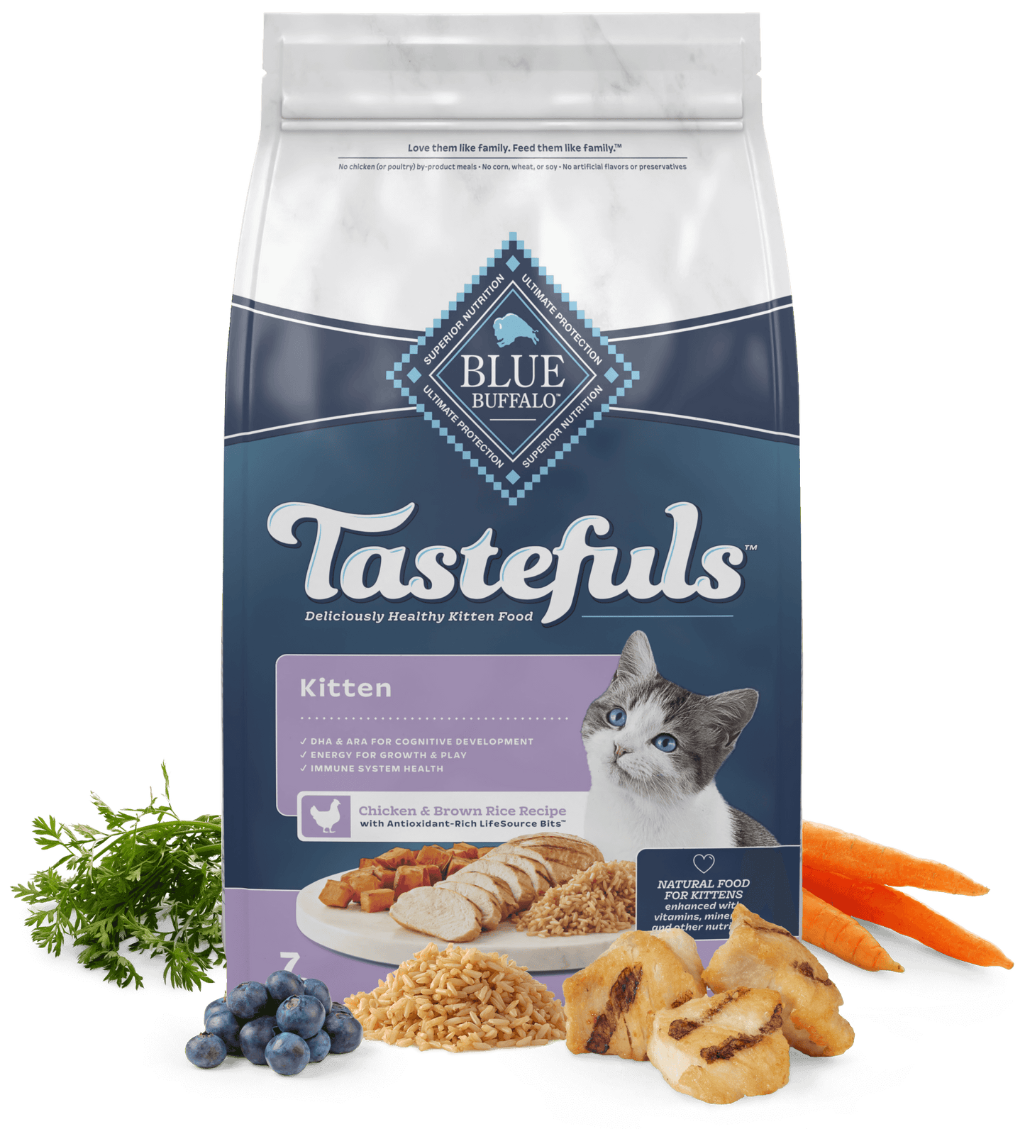 Blue Buffalo Blue Tastefuls Kitten Chicken & Brown Rice Recipe Dry Cat Food