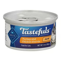 Blue Buffalo Tastefuls Adult Turkey and Chicken Pate Entree Wet Cat Cans (3oz)