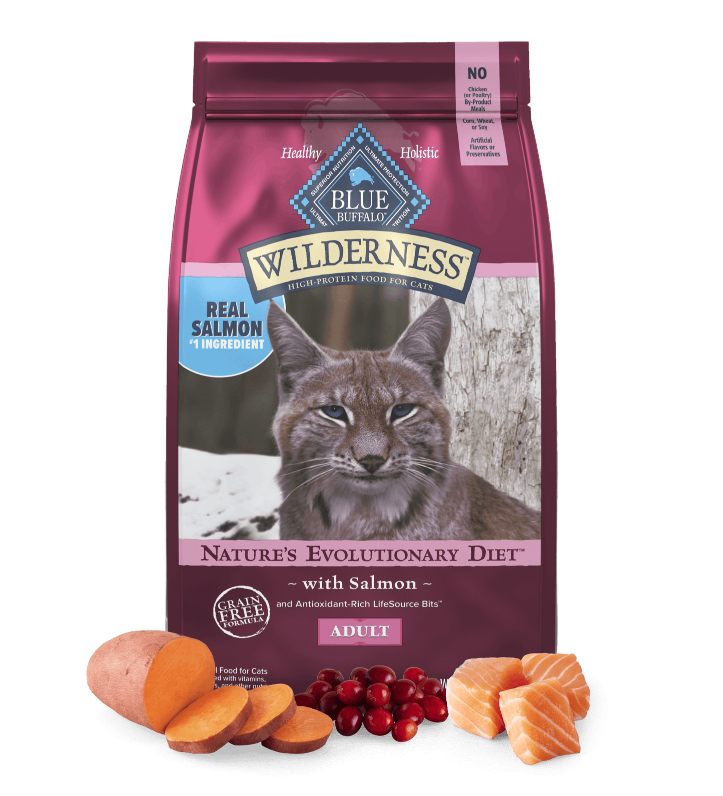 Blue Buffalo Wilderness Adult Grain-Free Salmon Dry Cat Food (5lb)