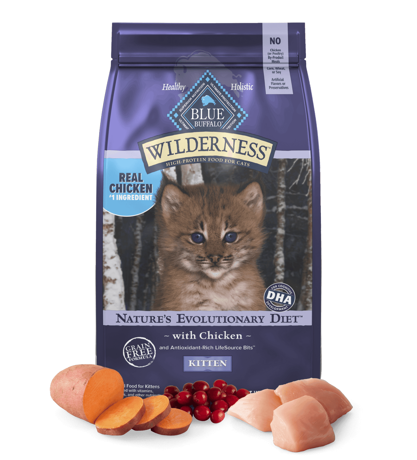 Blue Buffalo Wilderness Kitten Chicken Recipe Dry Cat Food